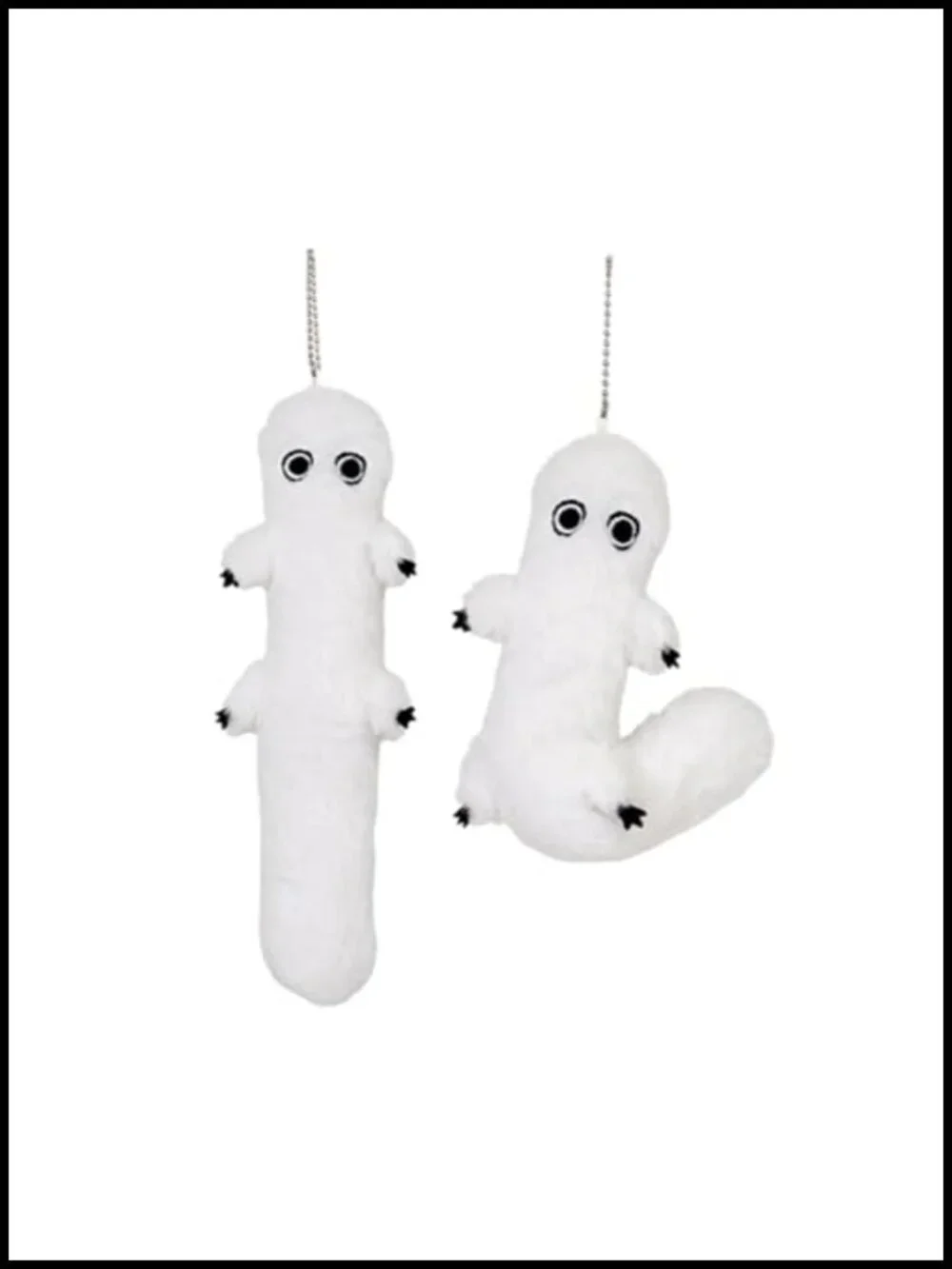Witch Hat Atelier White Worm Plush Keychain Pendant, Soft PP Cotton, 7